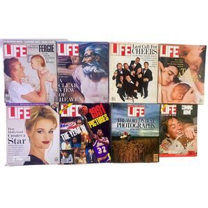 Life Magazine Lot of 8 From 1990's Schwarzkopf Sistine Chapel, Fergie and More